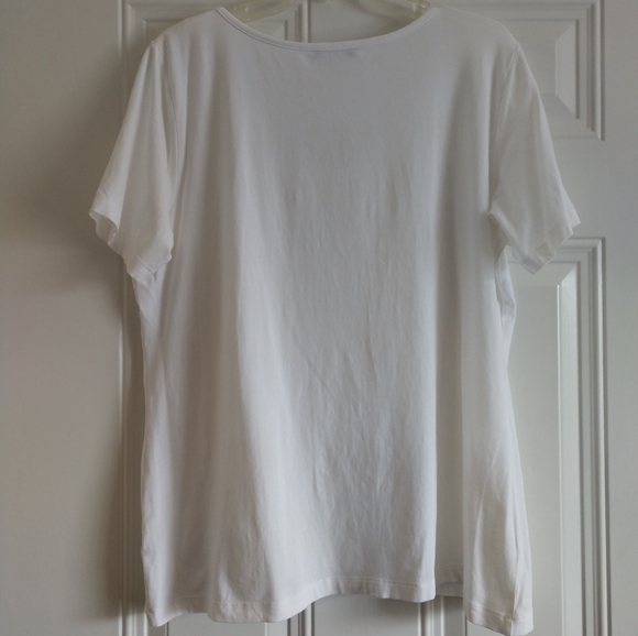 MARINA RINALDI Size M Bust 42" Embroidered T-shirt - Picture 5 of 10